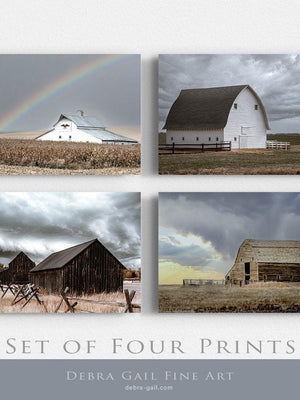 Farmhouse gallery wall art canvas set of 4 country barns