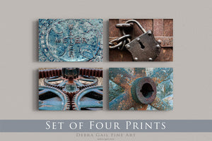 Vintage gears wall art – rustic industrial fine art photography by Debra Gail Fine Art