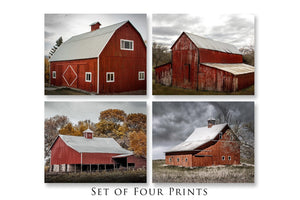 Old red barn wall art canvas print – farmhouse decor by Debra Gail Fine Art