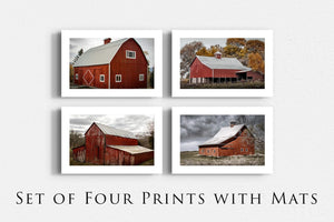 Old red barn wall art canvas print – farmhouse decor by Debra Gail Fine Art