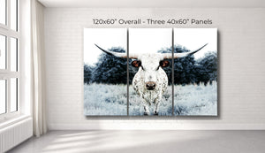Cow triptych wall art – rustic Western split canvas photography by Debra Gail Fine Art