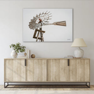 Windmill wall art – Great Plains landscape photography print by Debra Gail Fine Art