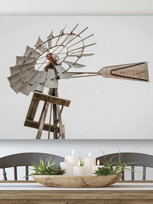 Windmill wall art – Great Plains landscape photography print by Debra Gail Fine Art