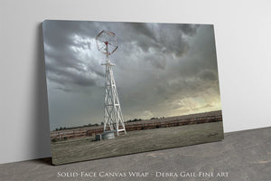 Windmill wall art – Great Plains landscape photography print by Debra Gail Fine Art