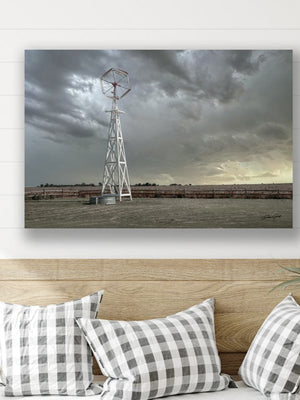 Windmill wall art – Great Plains landscape photography print by Debra Gail Fine Art