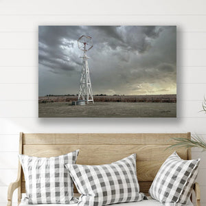 Windmill wall art – Great Plains landscape photography print by Debra Gail Fine Art