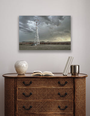 Windmill wall art – Great Plains landscape photography print by Debra Gail Fine Art