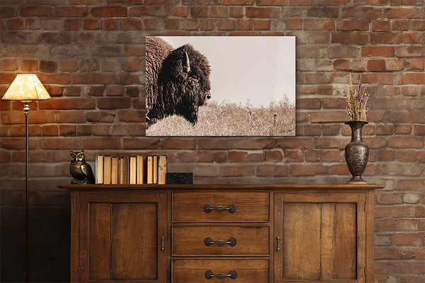 Debra Gail Fine Art Bison Close Up - Rustic Western Wall Art - Fine Art Canvas or Print