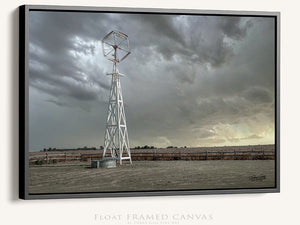 Windmill wall art – Great Plains landscape photography print by Debra Gail Fine Art