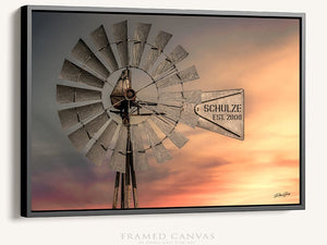 Windmill wall art – Great Plains landscape photography print by Debra Gail Fine Art