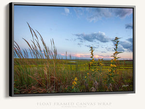 Kansas Flint Hills wall art – sunrise prairie landscape photography by Debra Gail Fine Art