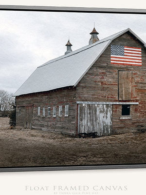 American flag barn wall art – patriotic rustic farmhouse decor by Debra Gail Fine Art