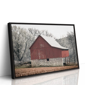 Rustic red barn wall art – Kansas prairie fine art photography by Debra Gail Fine Art