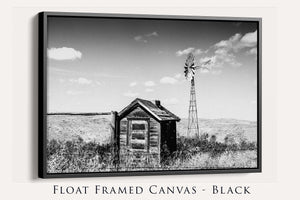 Windmill wall art – Great Plains landscape photography print by Debra Gail Fine Art
