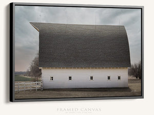 Rustic white barn wall art – Kansas prairie fine art photography by Debra Gail Fine Art