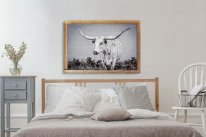 Longhorn wall decor – rustic Western fine art print by Debra Gail Fine Art