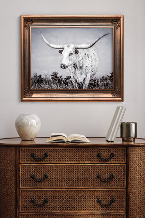 Longhorn wall decor – rustic Western fine art print by Debra Gail Fine Art