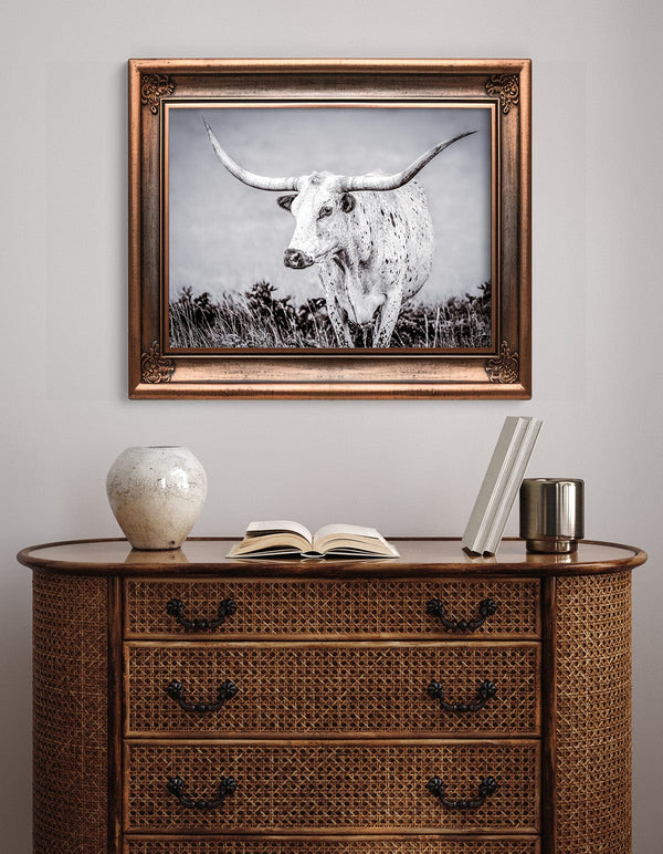 Debra Gail Fine Art Boho Western Decor Art - Longhorn Canvas Print