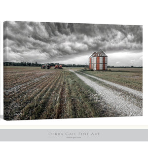 Barn silo farmhouse wall art – rustic Kansas rural photography by Debra Gail Fine Art