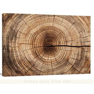 Natural tree rings wall art canvas print  – fine art photography