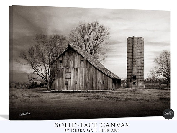 Debra Gail Fine Art Canvas Wrap / 10x8 FARMHOUSE BARN WITH SILO LANDSCAPE PHOTO PRINT