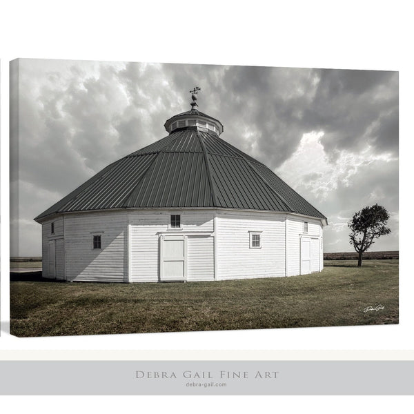 Debra Gail Fine Art Canvas Wrap / 10x8 FROMME-BIRNEY ROUND BARN - FARMHOUSE DECOR