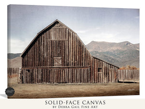 Old barn wall art canvas print – western decor by Debra Gail Fine Art