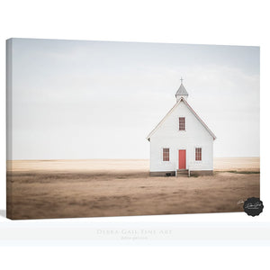 Old country church wall art – Kansas prairie fine art photography by Debra Gail Fine Art
