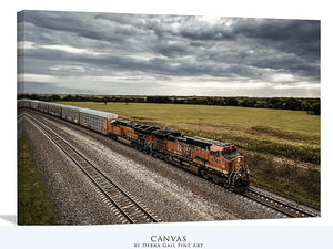 Vintage train wall art – rustic railroad fine art print by Debra Gail Fine Art