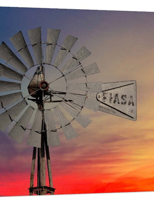 Windmill wall art – Great Plains landscape photography print by Debra Gail Fine Art
