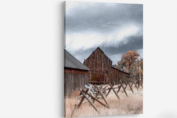 Debra Gail Fine Art Canvas Wrap / 8x10 ST ELMO BARN - RUSTIC LANDSCAPE PRINT