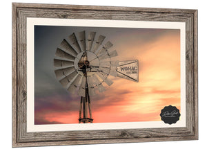 Windmill wall art – Great Plains landscape photography print by Debra Gail Fine Art