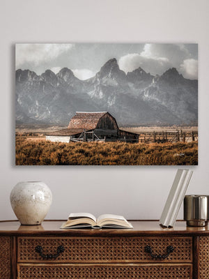 Old barn wall art canvas print – farmhouse decor by Debra Gail Fine Art