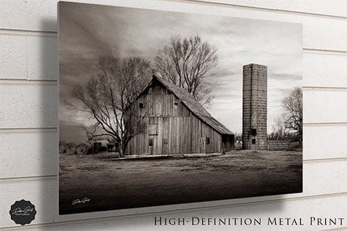 Debra Gail Fine Art FARMHOUSE BARN WITH SILO LANDSCAPE PHOTO PRINT