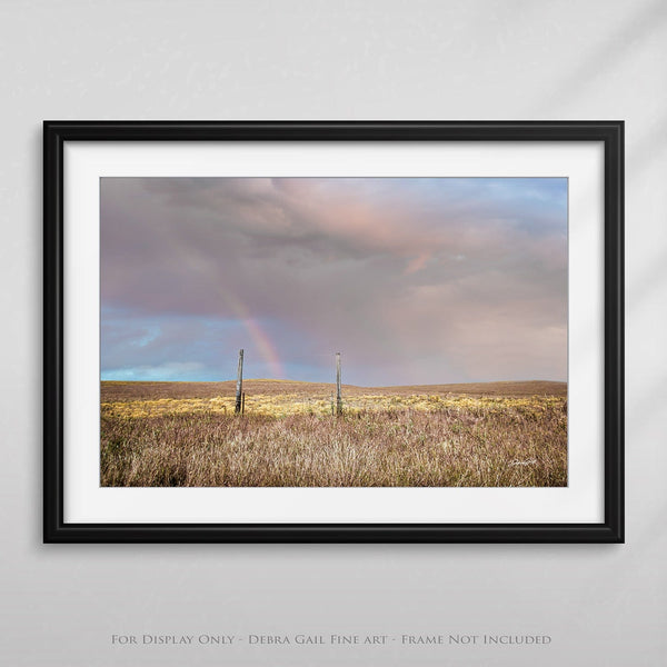 Debra Gail Fine Art FLINT HILLS RAINBOW - LANDSCAPE ART PRINT