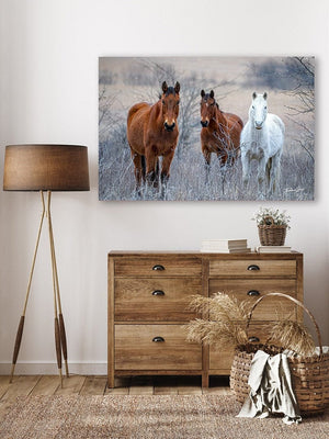 Wild Horses wall art – rustic Western fine art print by Debra Gail Fine Art