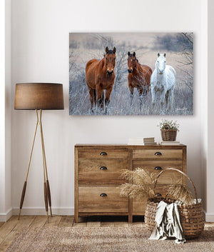 Wild Horses wall art – rustic Western fine art print by Debra Gail Fine Art