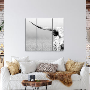 Debra Gail Fine Art HUGE LONGHORN COW CANVAS SET