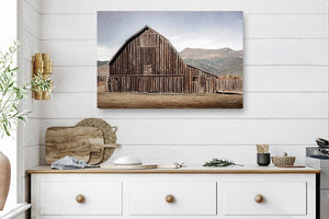 Old barn wall art canvas print – western decor by Debra Gail Fine Art