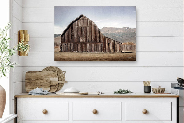 Debra Gail Fine Art IDAHO BROWN BARN LANDSCAPE PRINT - FARMHOUSE DECOR