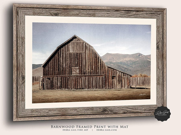 Debra Gail Fine Art IDAHO BROWN BARN LANDSCAPE PRINT - FARMHOUSE DECOR