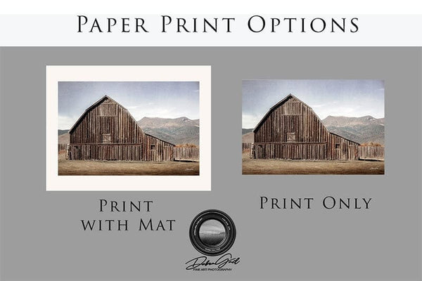 Debra Gail Fine Art IDAHO BROWN BARN LANDSCAPE PRINT - FARMHOUSE DECOR