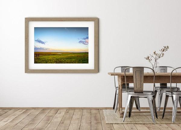 Debra Gail Fine Art Kansas Flint Hills Sunset Landscape - Farmhouse Wall Art