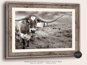 Texas Longhorn wall art – Western ranch photography print by Debra Gail Fine Art