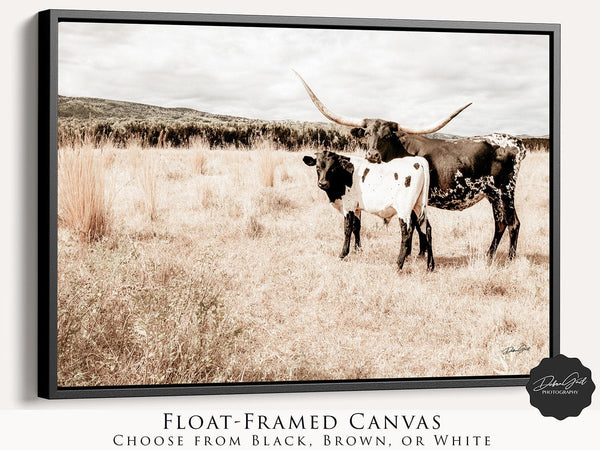 Debra Gail Fine Art Longhorn Cow & Calf Nursery Decor