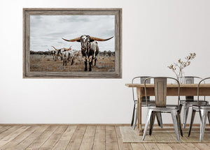 Longhorn wall decor – rustic Western fine art print by Debra Gail Fine Art