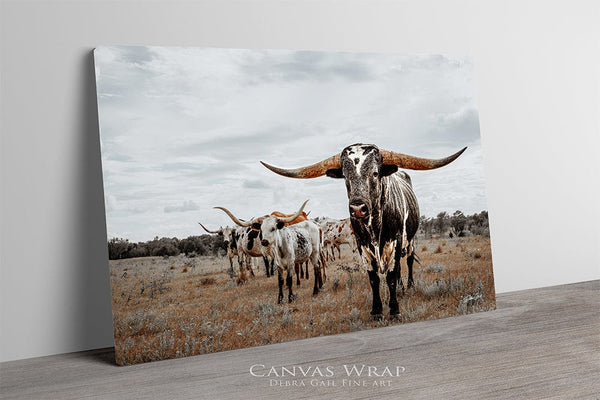 Debra Gail Fine Art Majestic Texas Longhorns - Western Ranch Decor