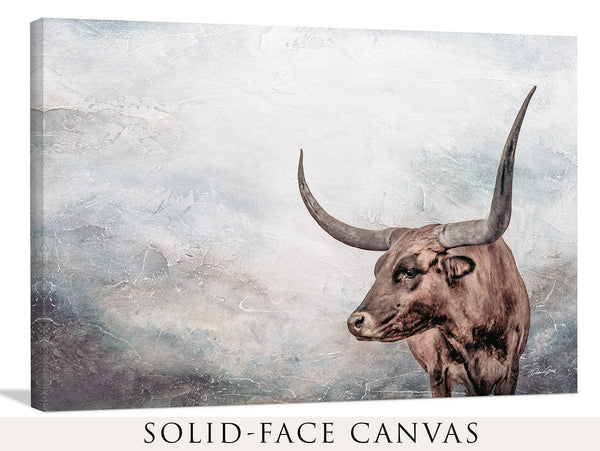 Debra Gail Fine Art Modern Western Longhorn Art Watercolor Canvas Painting