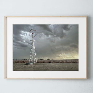 Windmill wall art – Great Plains landscape photography print by Debra Gail Fine Art