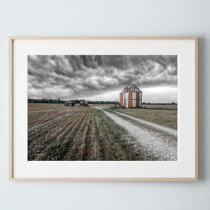Barn silo farmhouse wall art – rustic Kansas rural photography by Debra Gail Fine Art